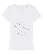 Zodia şi constelaţia Gemenilor Tricou mânecă scurtă guler V Damă Evoker