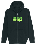 Lees Drama.More Karma. Hanorac cu fermoar Unisex Connector