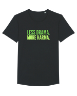 Lees Drama.More Karma. Tricou mânecă scurtă guler larg Bărbat Skater