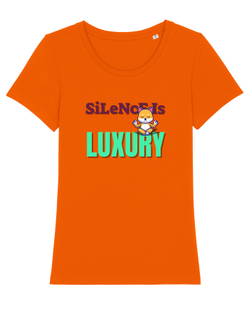 Silence is Luxury Bright Orange
