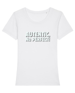 Autentic, nu perfect! Tricou mânecă scurtă guler larg fitted Damă Expresser