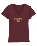 Follow me! Tricou mânecă scurtă guler V Damă Evoker