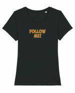 Follow me! Tricou mânecă scurtă guler larg fitted Damă Expresser