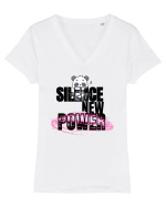 Silence new Power  Tricou mânecă scurtă guler V Damă Evoker
