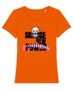 Silence new Power  Tricou mânecă scurtă guler larg fitted Damă Expresser