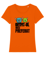 Outfit-ul meu preferat  Tricou mânecă scurtă guler larg fitted Damă Expresser