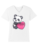 PANDASTIC  Tricou mânecă scurtă guler V Bărbat Presenter