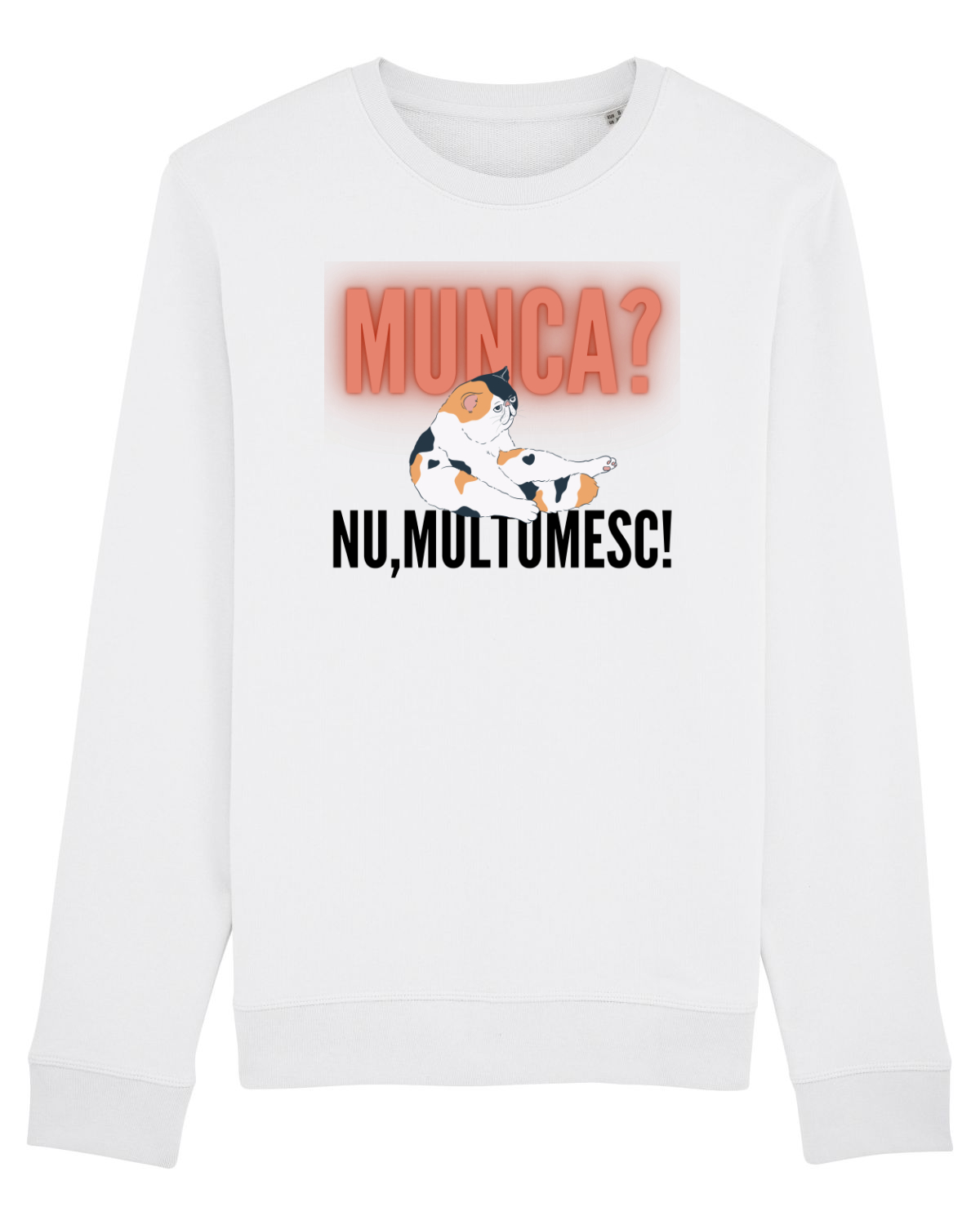 Bluză mânecă lungă Unisex Rise White