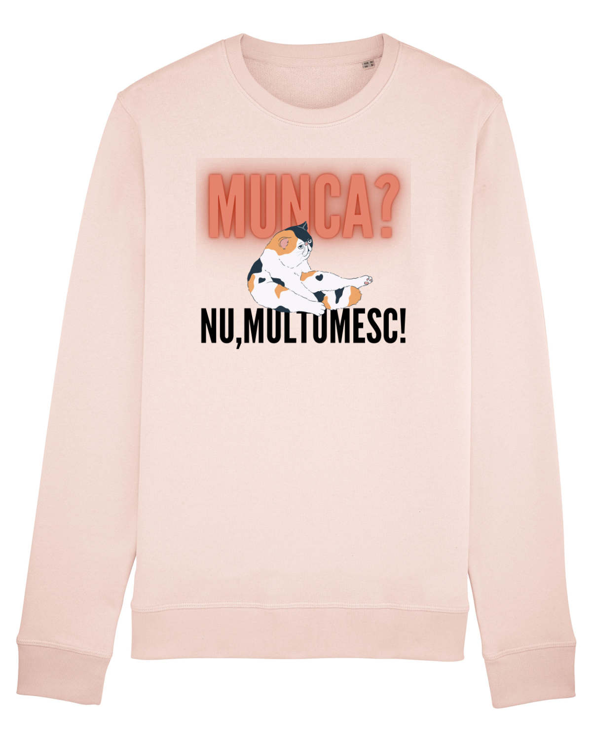 Bluză mânecă lungă Unisex Rise Candy Pink