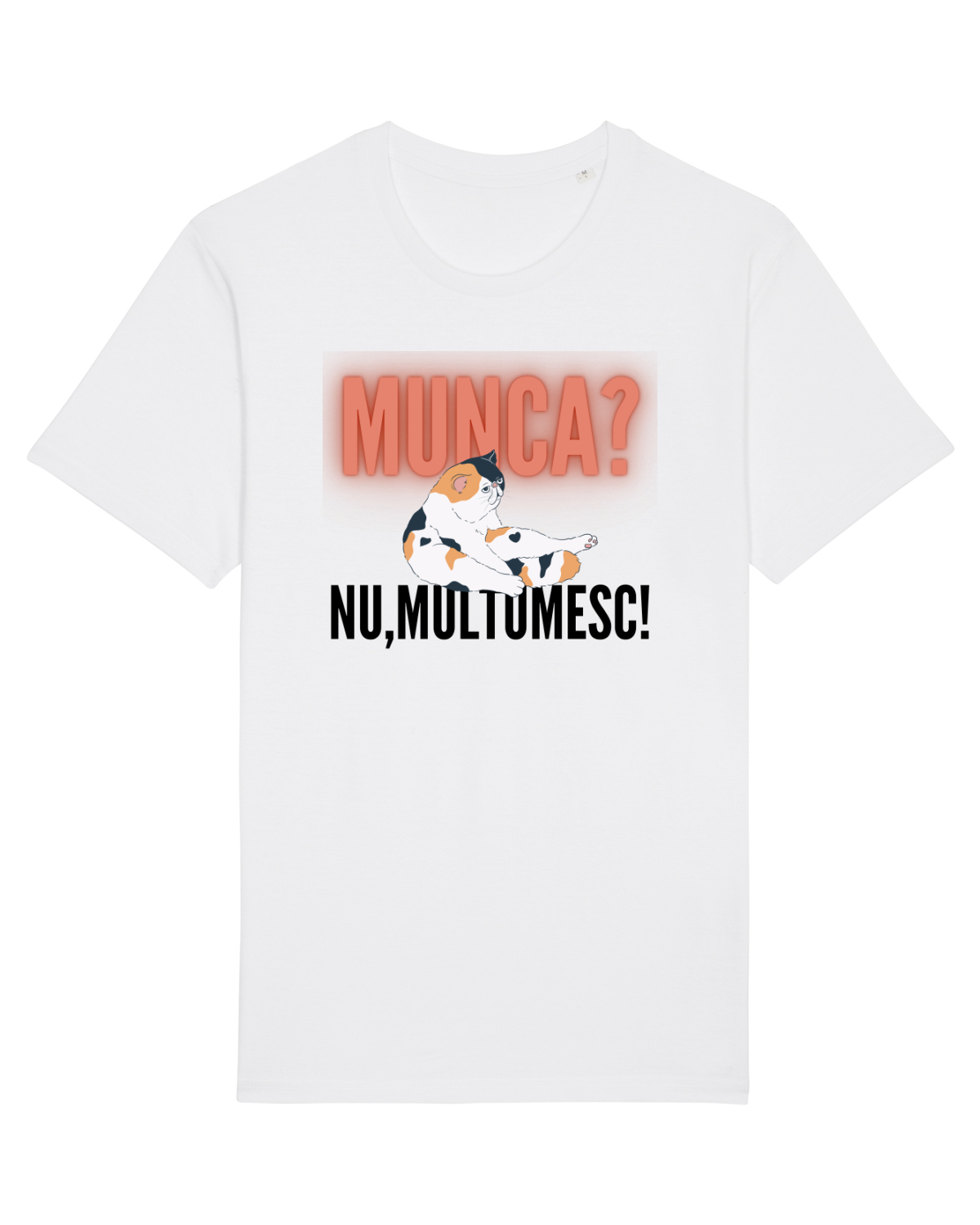 Tricou mânecă scurtă Unisex Rocker White