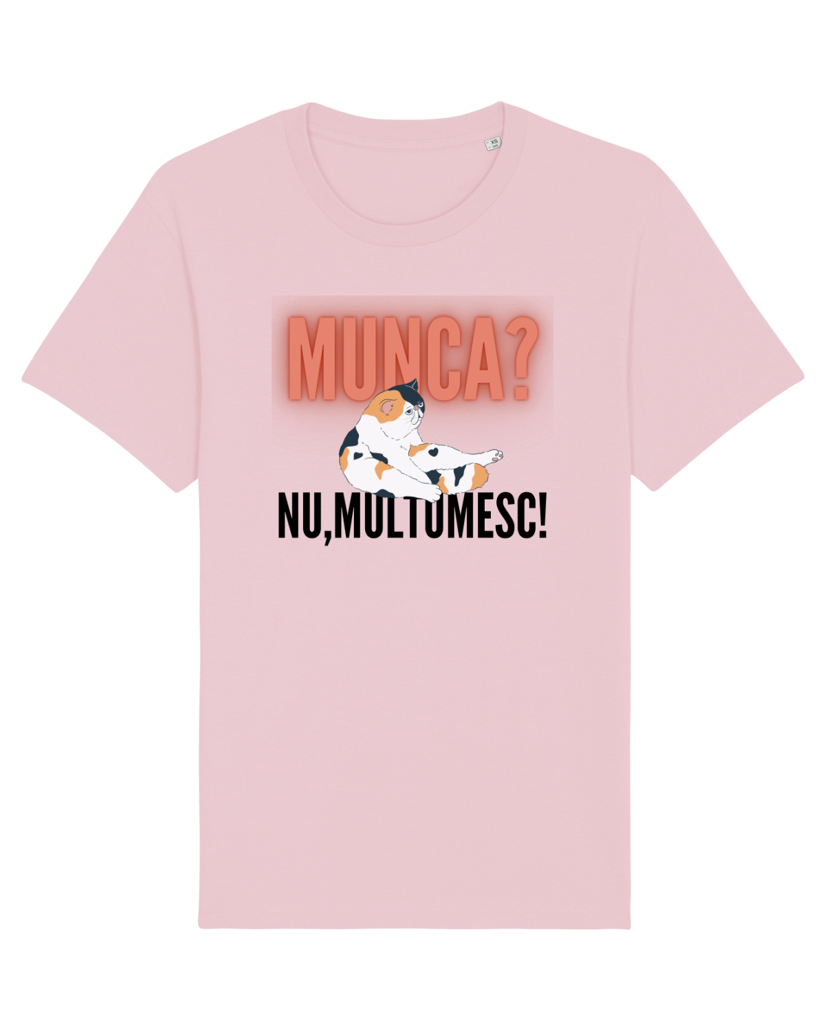 Tricou mânecă scurtă Unisex Rocker Cotton Pink