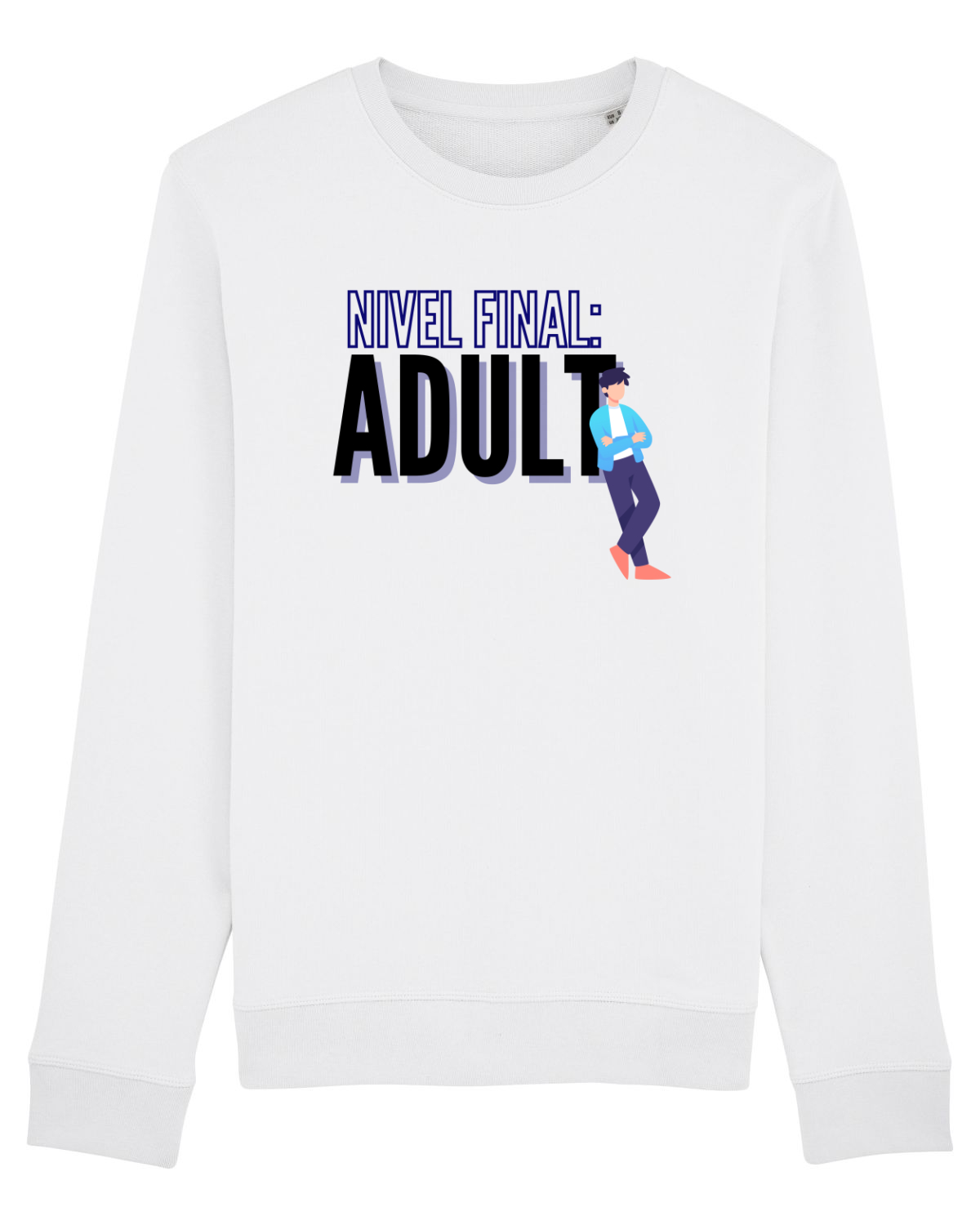 Bluză mânecă lungă Unisex Rise White
