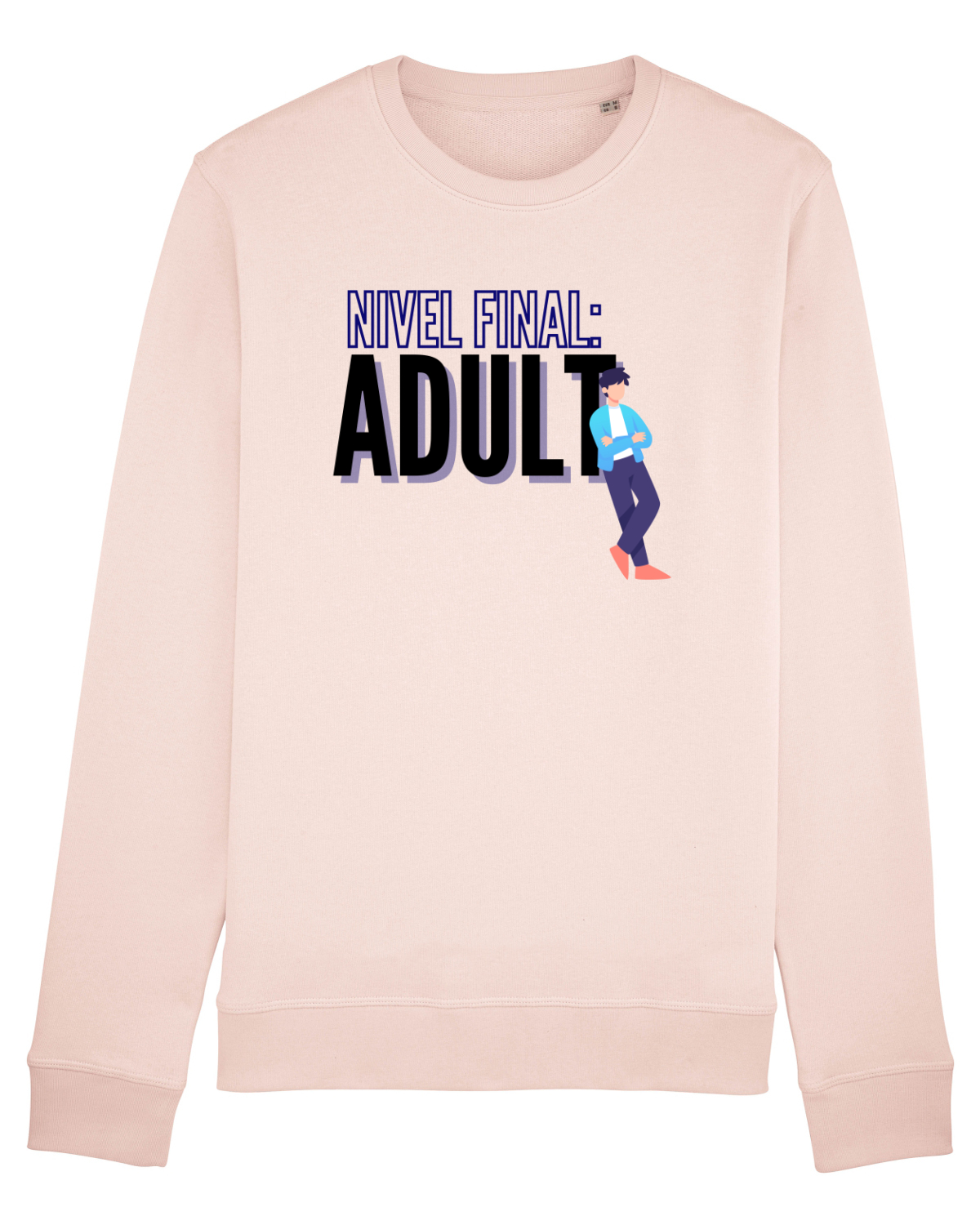 Bluză mânecă lungă Unisex Rise Candy Pink