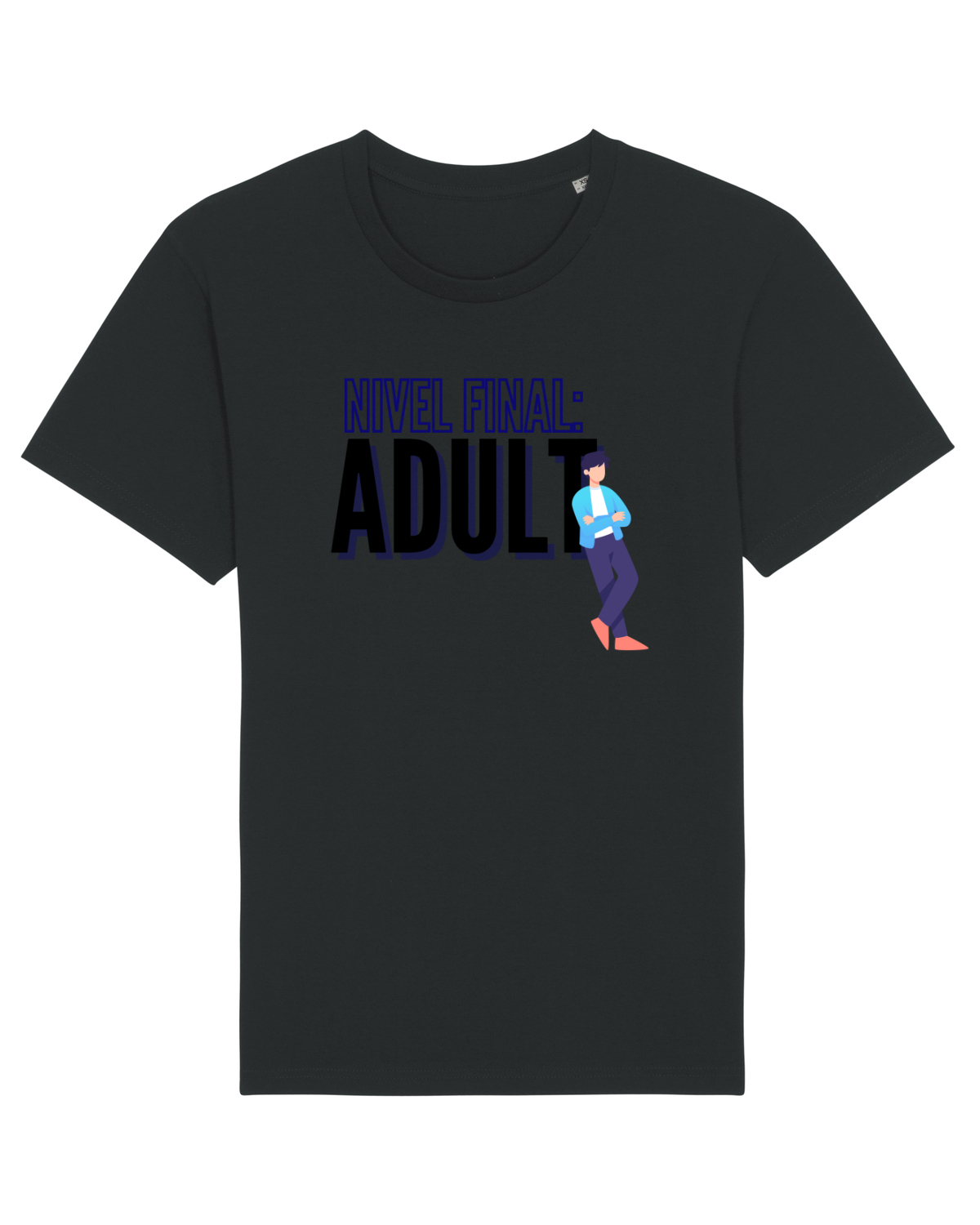 Tricou mânecă scurtă Unisex Rocker Black