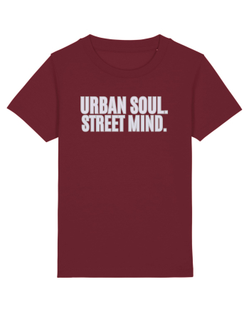 Urban soul. Street minde. Burgundy