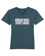Urban soul. Street minde. Tricou mânecă scurtă guler V Bărbat Presenter