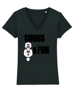 Chaos and fun Tricou mânecă scurtă guler V Damă Evoker