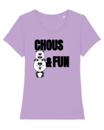 Chaos and fun Tricou mânecă scurtă guler larg fitted Damă Expresser
