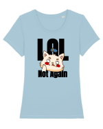 LOL. Not again  Tricou mânecă scurtă guler larg fitted Damă Expresser