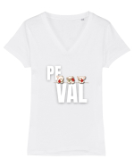 Pe val Tricou mânecă scurtă guler V Damă Evoker