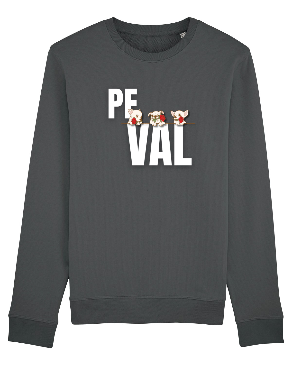 Bluză mânecă lungă Unisex Rise Anthracite