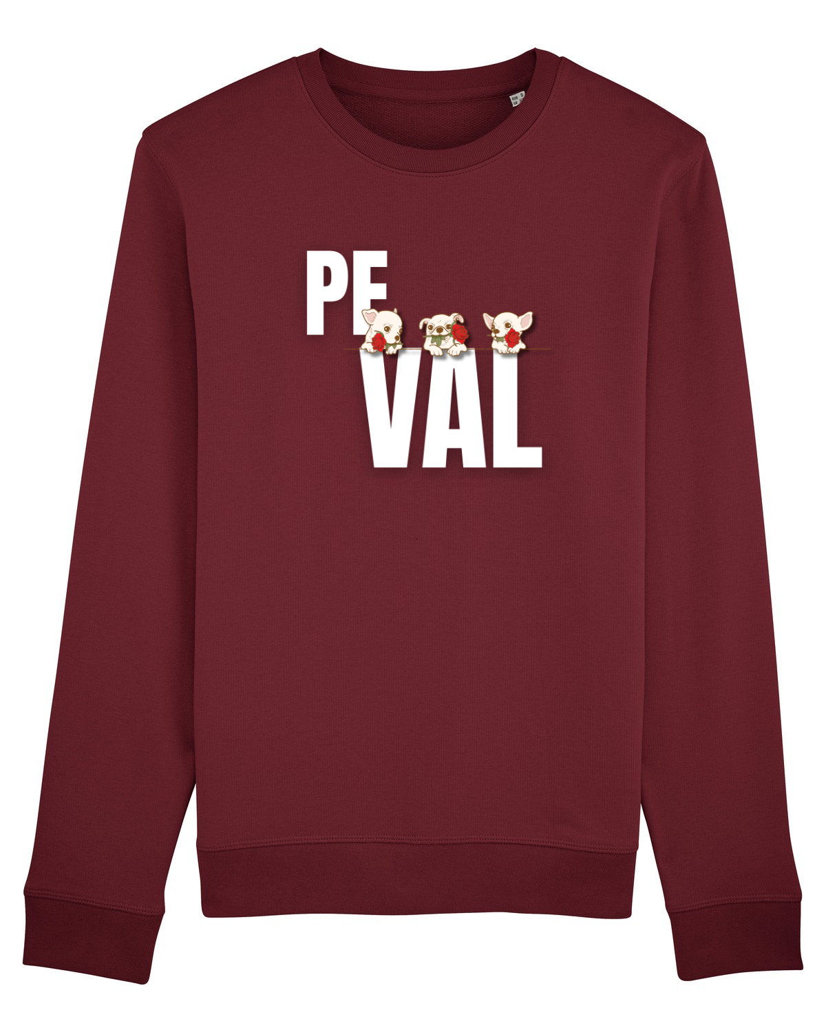 Bluză mânecă lungă Unisex Rise Burgundy