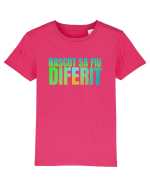 Nascut sa fiu diferit  Tricou mânecă scurtă  Copii Mini Creator
