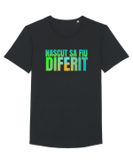 Nascut sa fiu diferit  Tricou mânecă scurtă guler larg Bărbat Skater