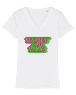 Respect sau nimic  Tricou mânecă scurtă guler V Damă Evoker