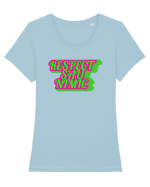 Respect sau nimic  Tricou mânecă scurtă guler larg fitted Damă Expresser