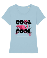 Cool Tricou mânecă scurtă guler larg fitted Damă Expresser