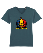 DOVLEAC - STEAGUL ROMANIEI - HALLOWEEN Tricou mânecă scurtă guler V Bărbat Presenter