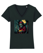 BABA DOCHIA  Tricou mânecă scurtă guler V Damă Evoker