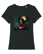 BABA DOCHIA  Tricou mânecă scurtă guler larg fitted Damă Expresser