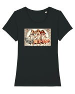 IELELE Tricou mânecă scurtă guler larg fitted Damă Expresser