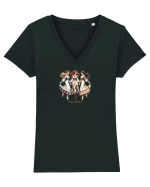IELELE NEBUNELE Tricou mânecă scurtă guler V Damă Evoker