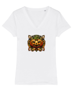 DOVLEAC HALLOWEEN -  ART NOUVEAU 2 Tricou mânecă scurtă guler V Damă Evoker