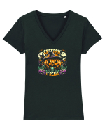 CREEPN` IT REAL! 2 Tricou mânecă scurtă guler V Damă Evoker