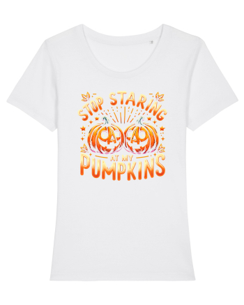 STOP STARING AT MY PUMPKINS - NU TE MAI UITA LA DOVLECII MEI White