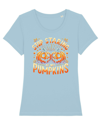 STOP STARING AT MY PUMPKINS - NU TE MAI UITA LA DOVLECII MEI Sky Blue