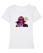 DRACULA - DEAD BATTERY? NOOOO! Tricou mânecă scurtă guler larg fitted Damă Expresser