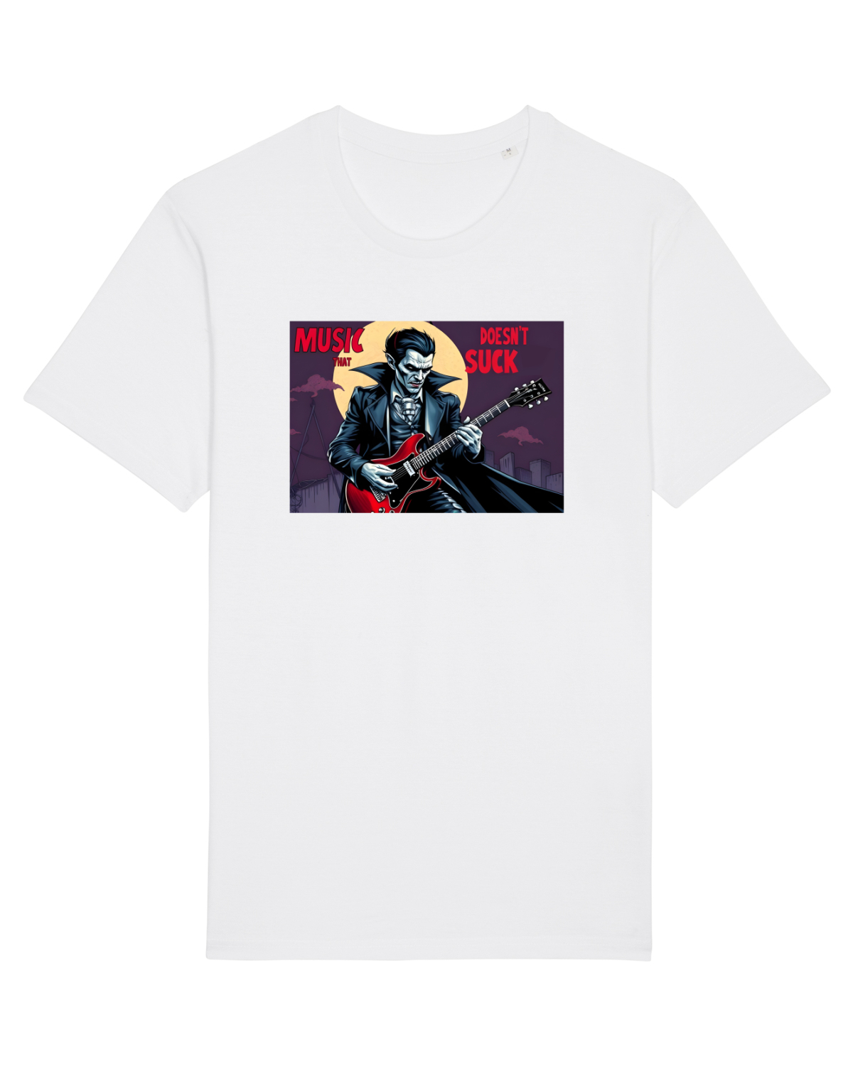 Tricou mânecă scurtă Unisex Rocker White