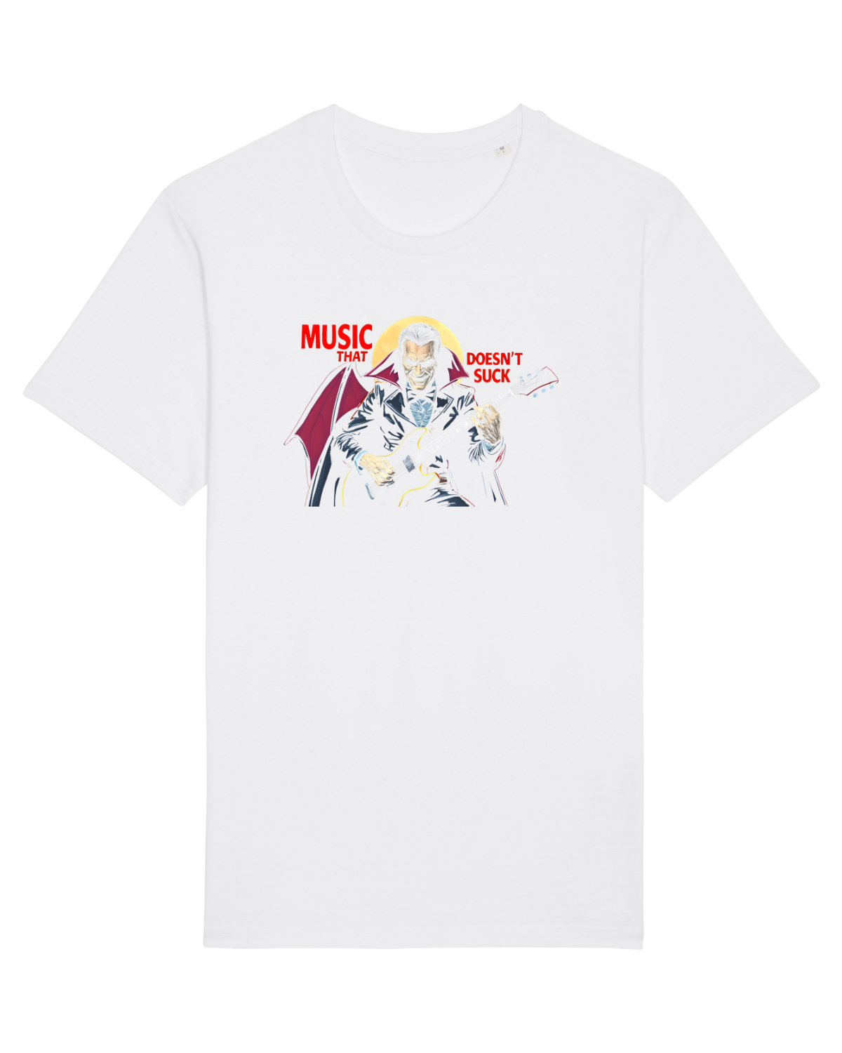 Tricou mânecă scurtă Unisex Rocker White