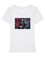 DRACULA - ROCKING Tricou mânecă scurtă guler larg fitted Damă Expresser