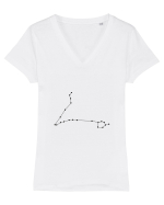 Zodia şi constelaţia Peştilor Tricou mânecă scurtă guler V Damă Evoker