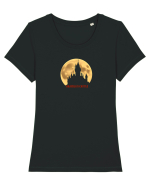 DRACULA`S CASTLE Tricou mânecă scurtă guler larg fitted Damă Expresser