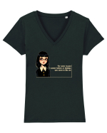 Wednesday  - For some reason... you like me - citat  Tricou mânecă scurtă guler V Damă Evoker