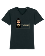 Wednesday  - For some reason... you like me - citat  Tricou mânecă scurtă guler V Bărbat Presenter