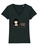 Wednesday  - It`s not my fault - citat  Tricou mânecă scurtă guler V Damă Evoker