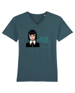 Wednesday  - Use the words little and girl Tricou mânecă scurtă guler V Bărbat Presenter